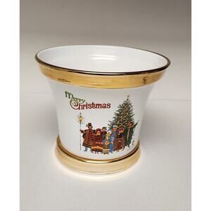 CHARLES WYSOCKI 2004 TELEFLORA MERRY CHRISTMAS PLANTER Vase